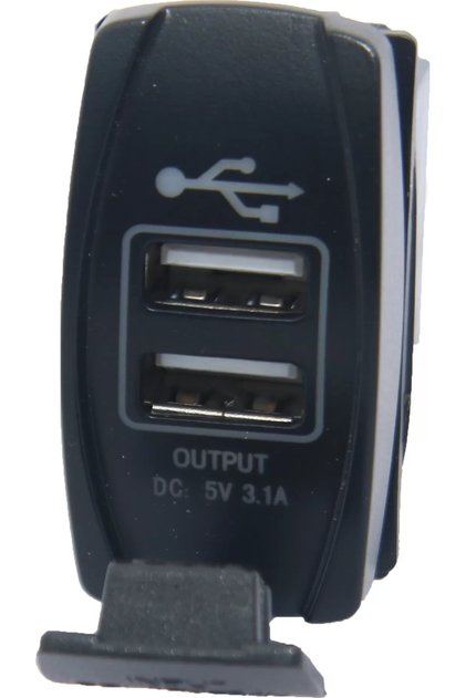 12V БЪРЗОЗАРЯДЯЩ ДВОЕН USB ЗАРЕДИТЕЛ С БЛАУЗОВ LED ИНДИКАТОР