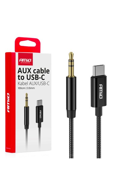 Cablu audio USB-C la Mini Jack 3.5mm 1m AMIO-04294
