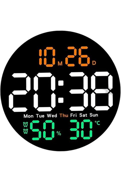Digital Clock,BOOM 10 inch Large Wall Clock with Remote-Controlled Countdown Timer, Alarm, Temperatu