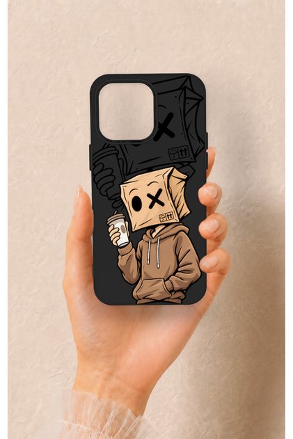 iPhone 15 Pro Max Compatible Coffee Break Patterned Silicone Case