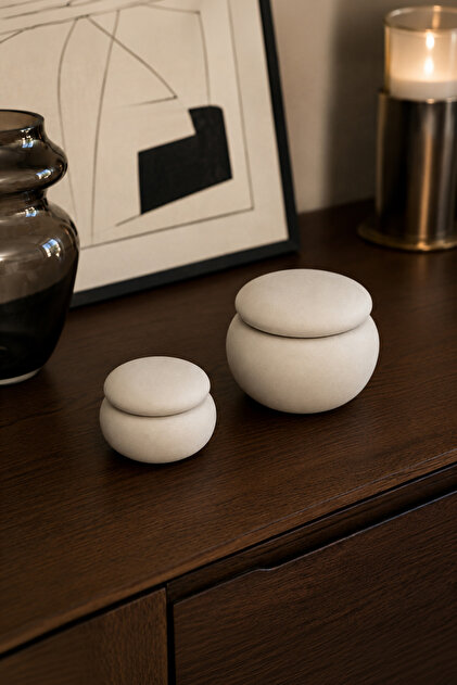 Pebble | Set of 2 Decorative Storage Boxes with Lids – Large & Small Size Jewelry and Accessory Boxes