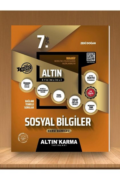 Altın Karma 7.sınıf Sosyal Bilimler Altın Etkinlikli Soru Bankası ( Beceri ve Bağlam Temelli Sorular) Güncel Maarif Müfredatına Uyumlu