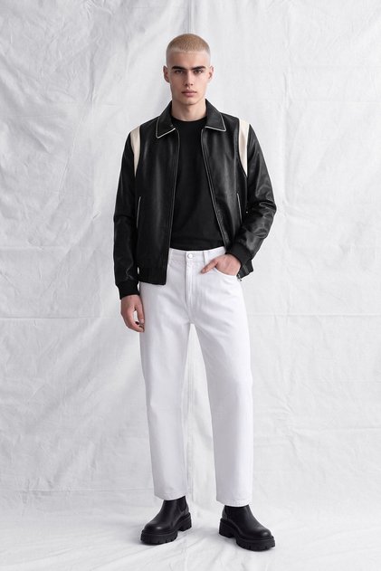 Men's Clio Leather Coat Black