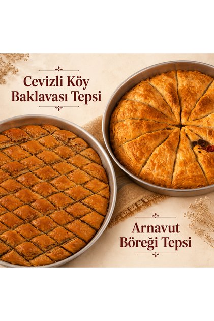 Cevizli Köy Baklavası Tepsi + Pırasalı Arnavut Böreği Tepsi