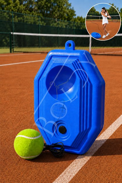 Tenis Antrenman Eğitim Seti - Öğretici Tenis Oyun Topu Seti - Elastik Tenis Eğitim Seti - Geri Dönen Lastikli Tenis Öğretici Set - Tenis Antrenman Bidonu Seti - Solo Tennis Trainer