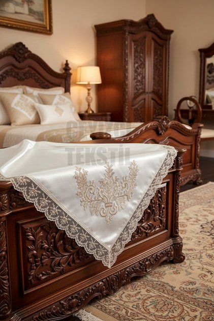 French Guipure Lace Embroidered, Luxury Satin Bridal Trousseau, Engagement Trousseau