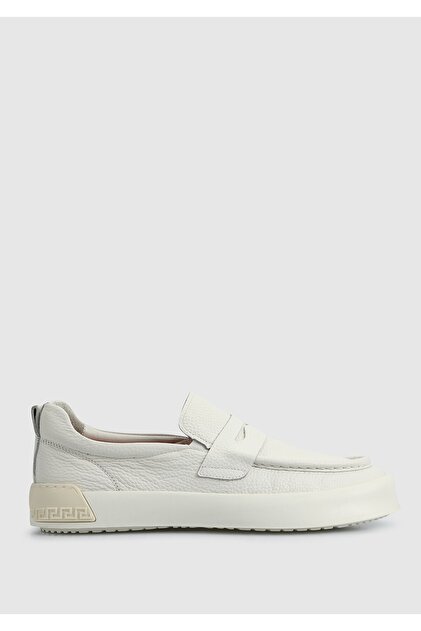 Cream Leather Men's Shoes