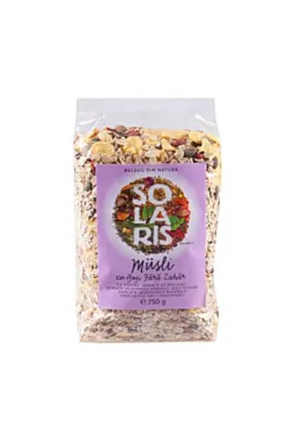 Muesli cu Goji Solaris, fără zahăr, 750 g