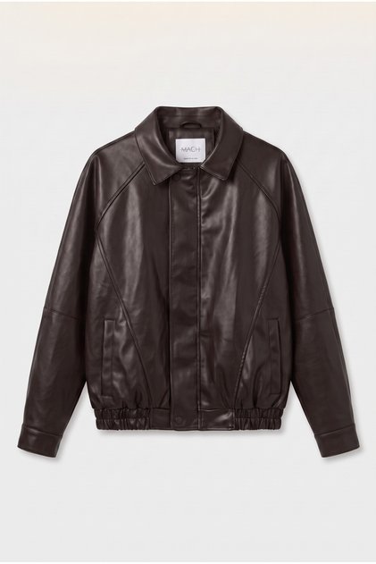 Men's Oversize Fur-Lined Oversize Leather Jacket