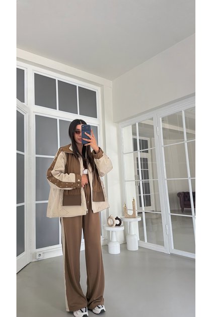 Kahve TWS Model Brode Detaylı Tasarım Takım GAUS-01970 GAUS-02213