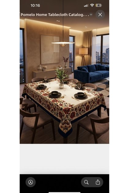 Bohemian Floral Patterned Raschel Velvet Tablecloth 140X220 cm - Stain-Resistant Digital Print Kitchen & Living Room Coverlet
