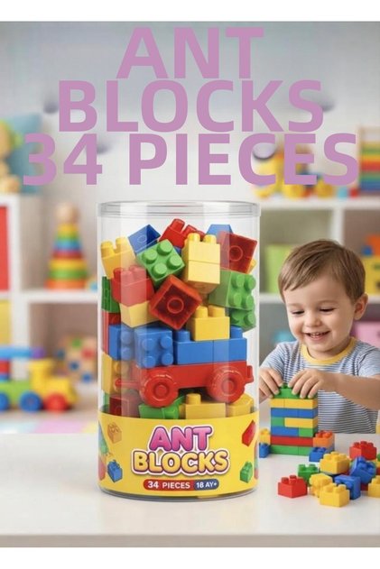 Ant Blocks 34 Pieces Building Blocks Educational and Fun Intelligence Development Toy