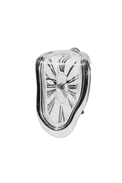 silver Vintage Silver Twisted Melting Clock Creative Melting Right-angle Silent Clock Decoration Hom