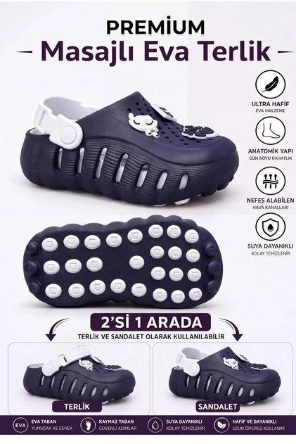 Suitable for Daily Use with Children's Figure-Shaped Massage Orthopedic Soles – Lightweight and Narrow-Fit Slippers