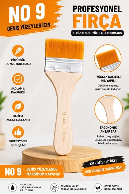 Synthetic Silk Acrylic And Oil Paint Floor Brush - No : 9