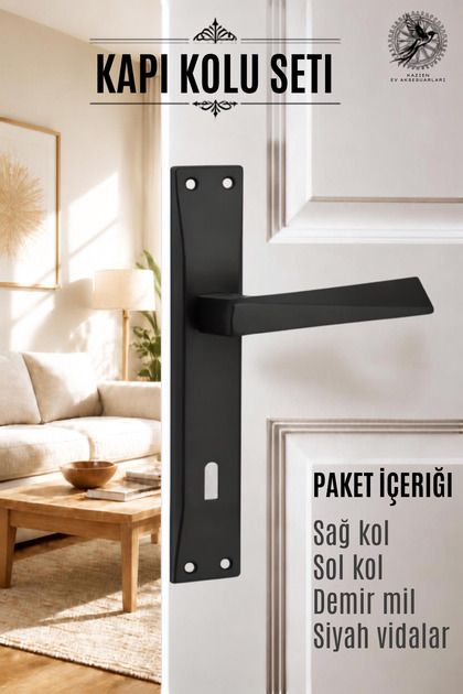 Kapı Kolu Piramit Siyah Aynalı Oda