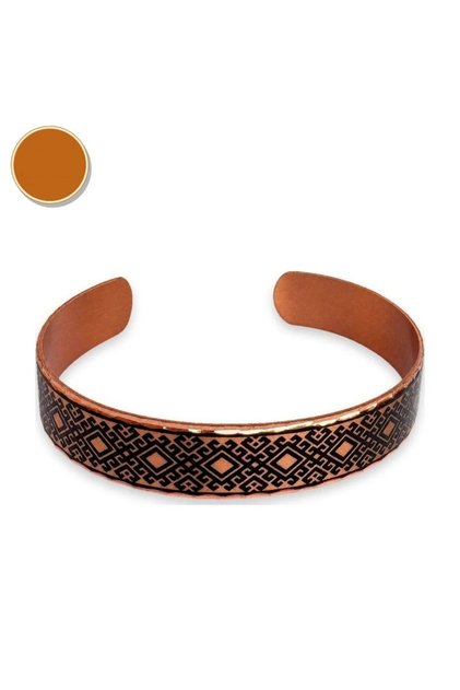 Black copper large diamond thin copper bracelet, adjustable