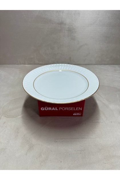 Matte Gilded 12 Pieces 25 cm Flat Plates