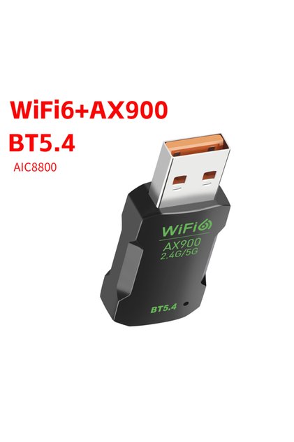 900M BT5.4 AX900 Bluetooth 5.4 USB Adapter WiFi 6 Mini USB Dongle 5G/2.4G Dual Band WiFi6 Network Ca