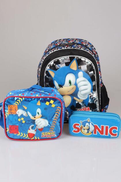 License-Protected Sonic School, Lunch and Pencil Bag 3-Piece Set