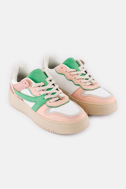 Women Lace Up Casual Shoes, Multicolor