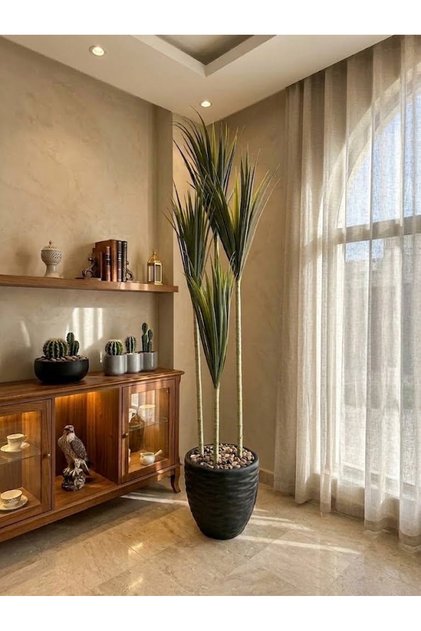 شجرة صبار صناعية محاكاة للصبار الطبيعي باربعه اغصان ارتفاع 170 سم وحوض 30*30 سم