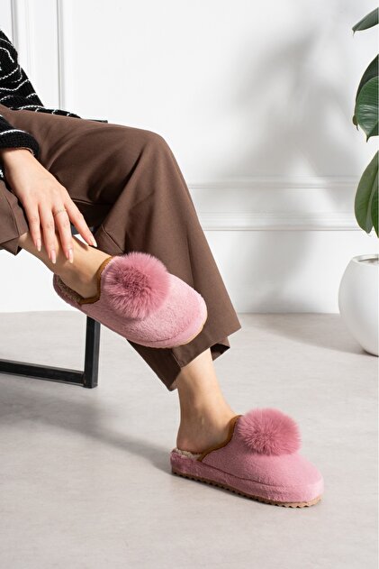 Cherry Ponpon Winter Women's Slippers