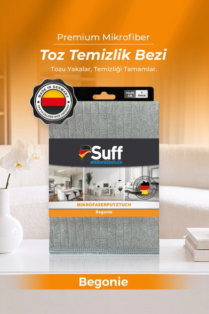 Begonie Microfiber Dust Cleaning Cloth Large Surface Furniture Dusting Cloth 70X50 cm Gray
