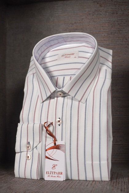 Urban Elegance Striped Cotton Pocket Long Sleeve Premium Men's Shirt