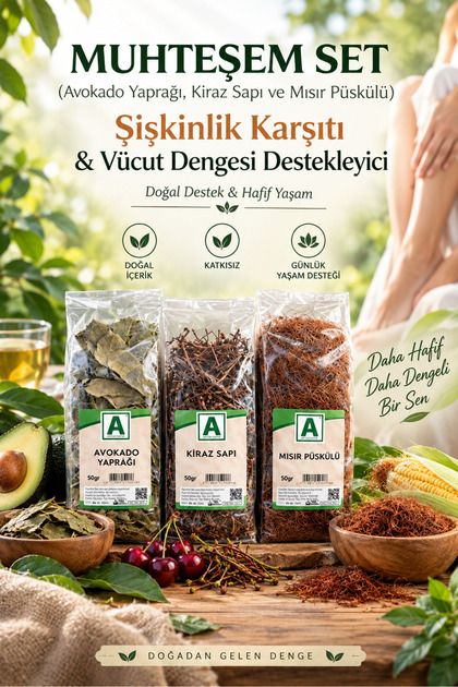 Herbal Form Set Cherry Stem (50Gr) Corn Tassels (40Gr) Avocado Leaf (40Gr)
