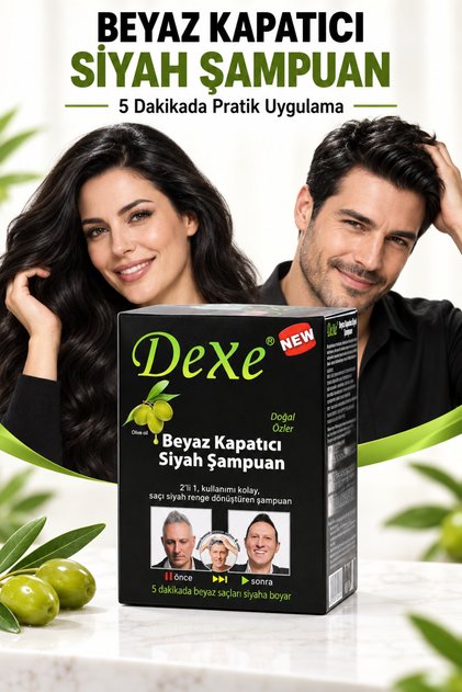 Black Hair Shampoo - Saç Siyahlaştırıcı Şampuan 10 Adet Kutu