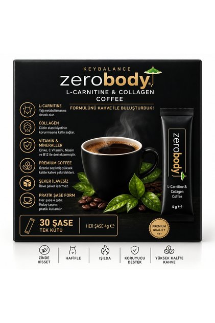 Zerobody L-Carnitine & Collagen Coffee 30 Sachets