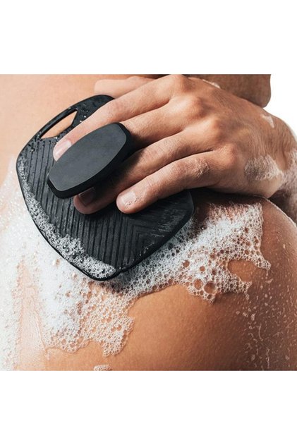 gray 1-2PCS Soft Silicone Exfoliating Brush Cleanser Manual Body Cleansing Scrubber Shower Gentle Ma