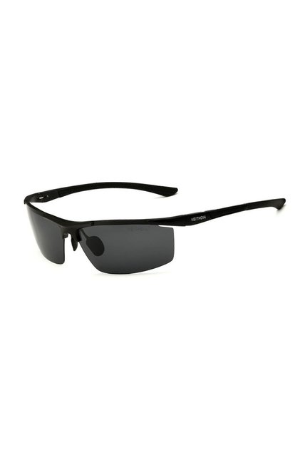 box add cloth black VEITHDIA Aluminum Magnesium Men's Sunglasses Polarized UV400 Coating Mirror Sun