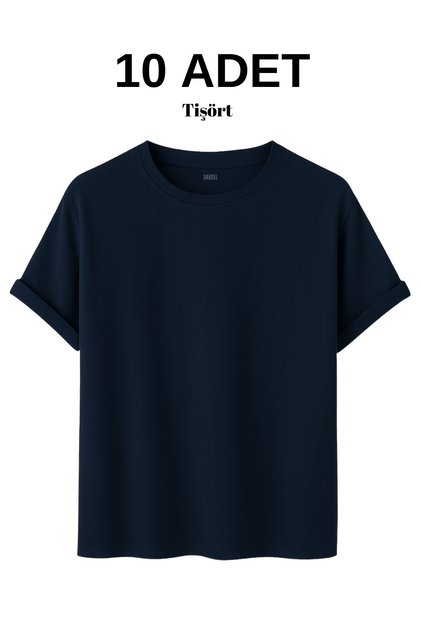Men's 10-Pack Short Sleeve Multi-Color Crew Neck Basic T-Shirt