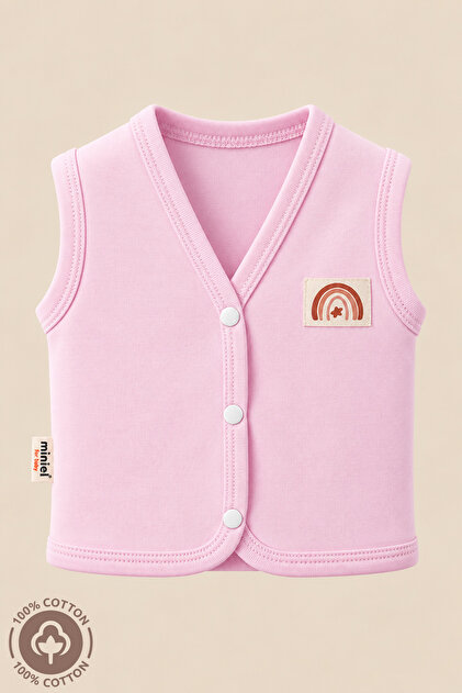Unisex Baby Rainbow Emblem 100% Cotton 3-6-9 Months Combed Cotton Baby Vest Single