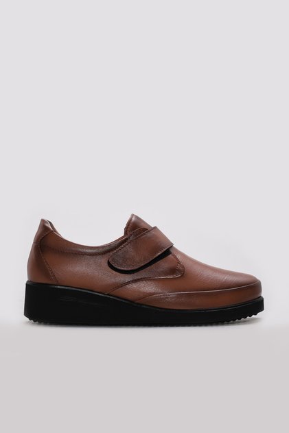 Genuine Leather Tan Women's Casual Shoes 290Za20010