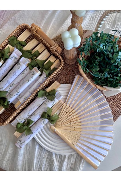 10 Adet Ahşap Kağıt Yelpaze, bride to be, kına, doğum günü, henna night, söz, nişan, nikah hediyelikleri