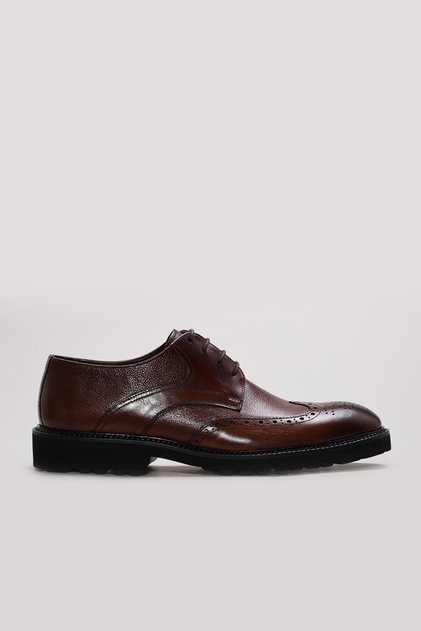 Genuine Leather Tan Floter Men's Classic Shoes 237MA625