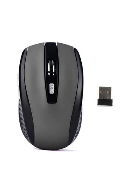 Grey 2.4G Wireless Mouse 2.4Ghz Gaming Mouse 6D Optical Wireless Mouse Slim Mini Noiseless