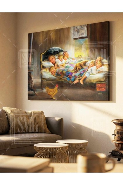 Ressam Dianne Dengel Home Sweet Home Mutlu Aile Mutluluğun Resmi Yatay Kanvas Tablo