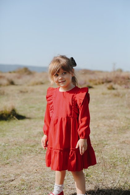 Baby Girl Dress Girl Kids Dress Birthday Party Wedding Dress Long Sleeve Baby Clothing