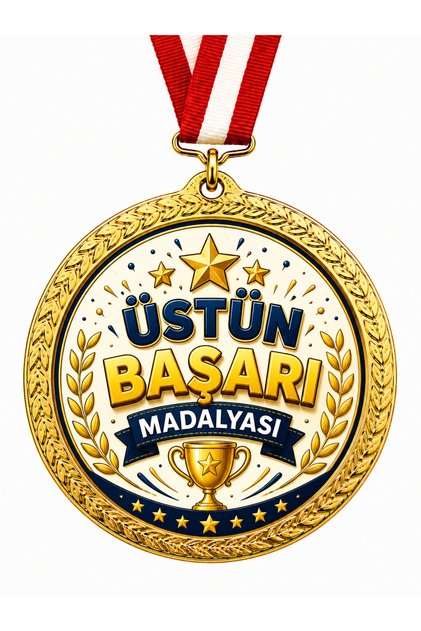 1 Adet Üstün Başarı Madalyası - Dijital Baskılı Madalya