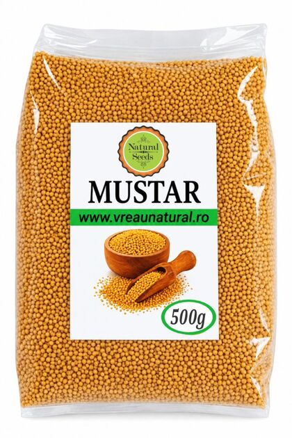 Mustar alb boabe 500 gr