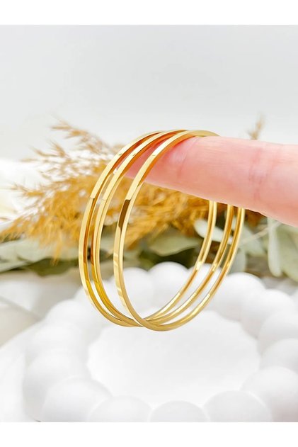 Ajda Bilezik Gold Çelik Kadın Bileklik 58 - 62 Mm 1 Adet