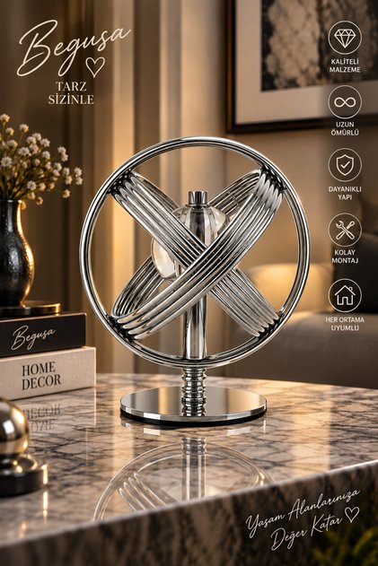 Yumak Metal Aksesuar Krom, 15 Cm, Dekoratif Metal Aksesuar, Modern Ev Dekorasyonu, Salon ve Oturma Odası Dekorasyonu, Sehpa ve Konsol Üzeri Dekorasyon