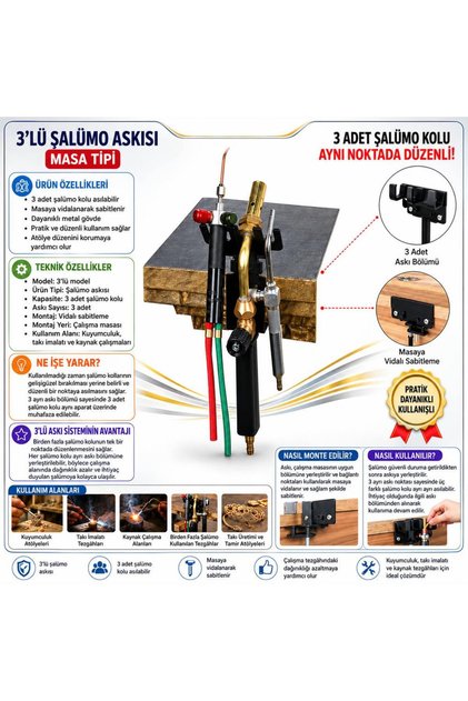 3'Lü Şalümo Askısı