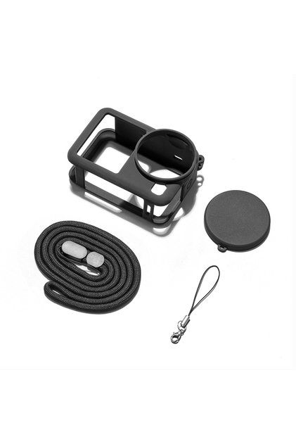 4in1 Silicone Kit Silicone Case Protective Cover with Lens Cap and Hand Strap for DJI Osmo Action 6