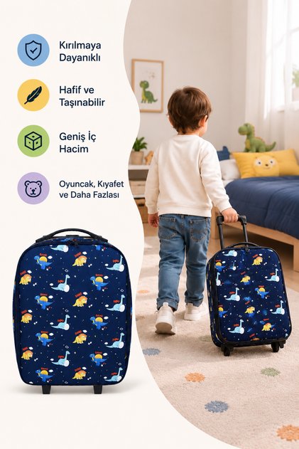 Çekçekli Çocuk Valizi ve Oyuncak Çantası