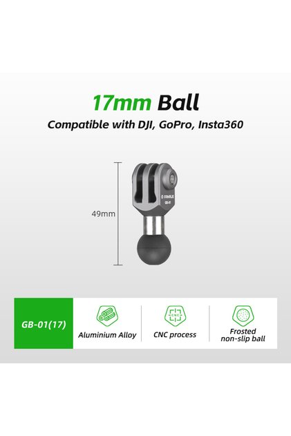 GB-01(17) FANAUE Aluminum Alloy Sports Camera Bracket Adapter Ball Head 25/20/17mm Ball Head Stable,